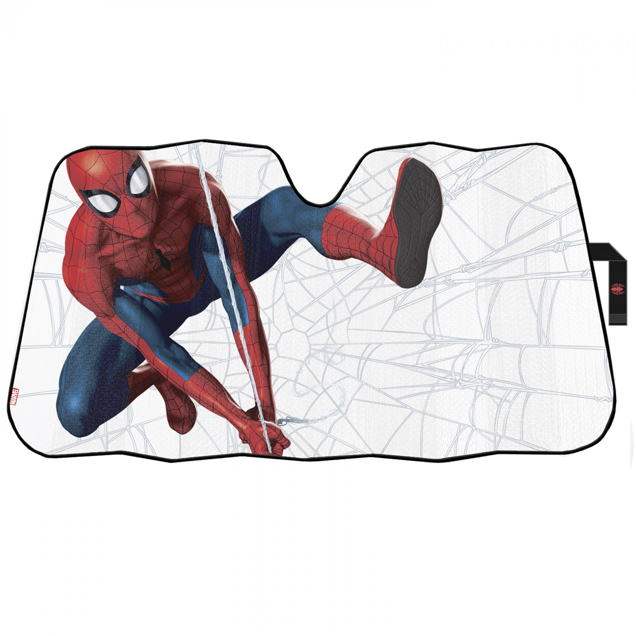 Spider-Man Swinging Across the Windshield Car Sunshade